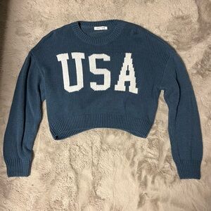 USA crop top sweater